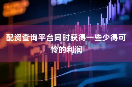 配资查询平台同时获得一些少得可怜的利润